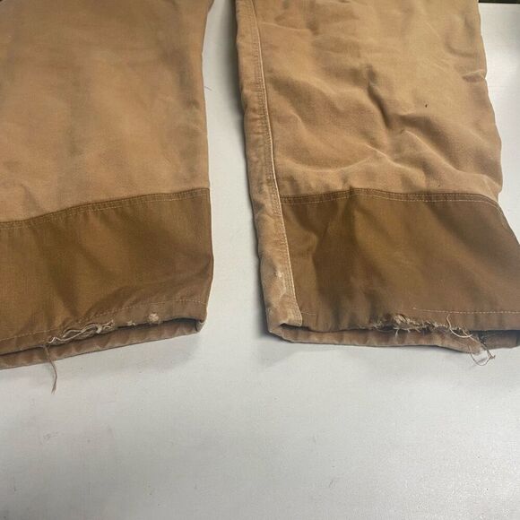 CARHARTT MEN’s Insulated Bib Overalls Size 52 Inseam 30” Tan - Picture 4 of 14